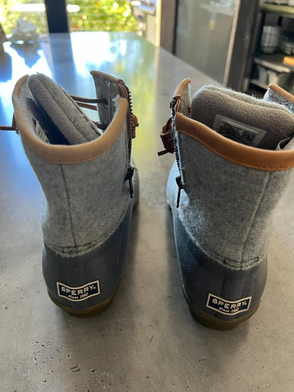 Sperry Saltwater Duck Boots - Grey Wool